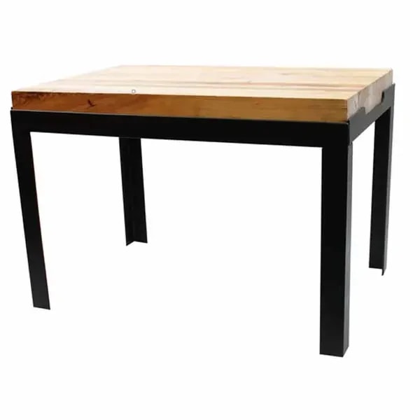 Tablecraft BBR181212 Butcher Block Riser with Black Metal Frame 18-1/2" x 12-1/2" x 11-3/4" — main image