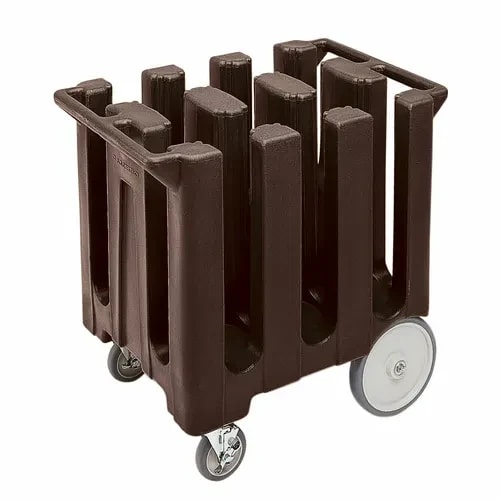 Cambro DC700131 Polyethylene 6 Dark Brown Dish Caddy With 6 Dividers — main image