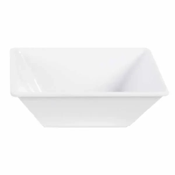 Thunder Group PS5004W Passion White 8 oz. Square Melamine Bowl | Case of 12 — main image