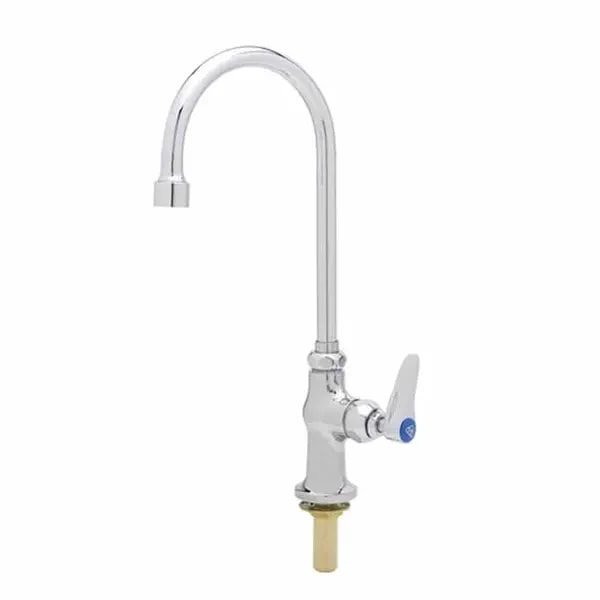 T&S B-0305-VR-WS Single Hole Deck Mount Pantry Faucet with 5-3/4" Gooseneck Spout — main image