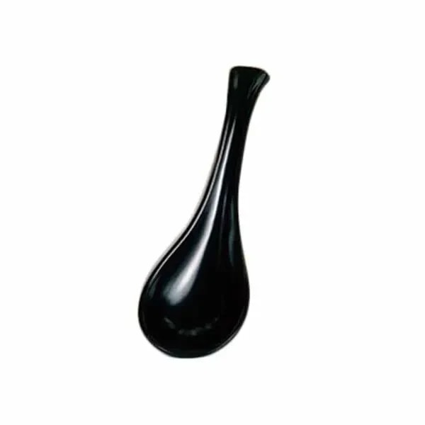 Thunder Group 7000BL Black Pearl 1 oz. Melamine Serving Spoon | Case of 60 — main image