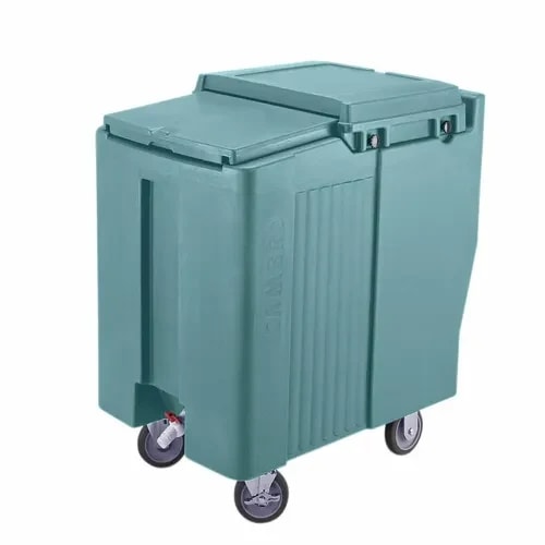 Cambro Slidinglid ICS175T401 175 Lb. Slate Blue Mobile Ice Caddy — main image