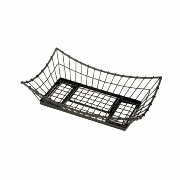 Tablecraft GMT2113 Black Metal Grand Master Transformer Rectangular Basket 21" x 13" x 5-1/2" — main image