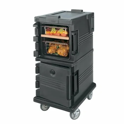 Cambro Ultra Cam Cart UPC600110 Insulated Black Front Loader Food Carrier — main image