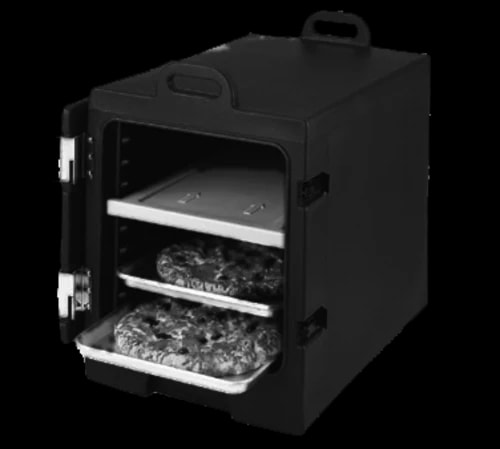 Cambro Camcarrier 1826MTC615 Insulated Charcoal Gray Front Loader Food Carrier — main image