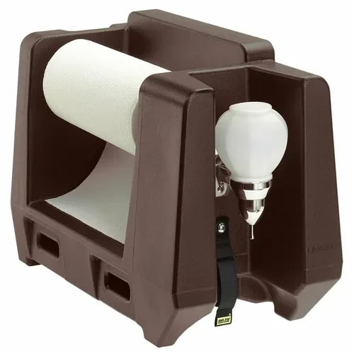 Cambro HWAPR131 Dark Brown Handwashing Sation — main image