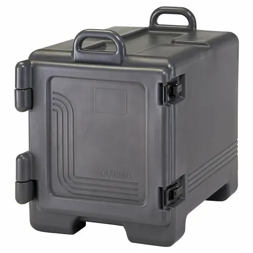 Cambro 1318CC615 Insulated Charcoal Gray Front Loader Food Carrier — main image