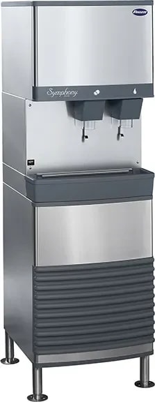 Follett Symphony Plus™ 25FB414W-L Freestanding Ice and Water Dispenser 425 Pound Daily Production 25 Pound Storage Lever Dispense Nugget Style Ice — 115V, 1PH — main image
