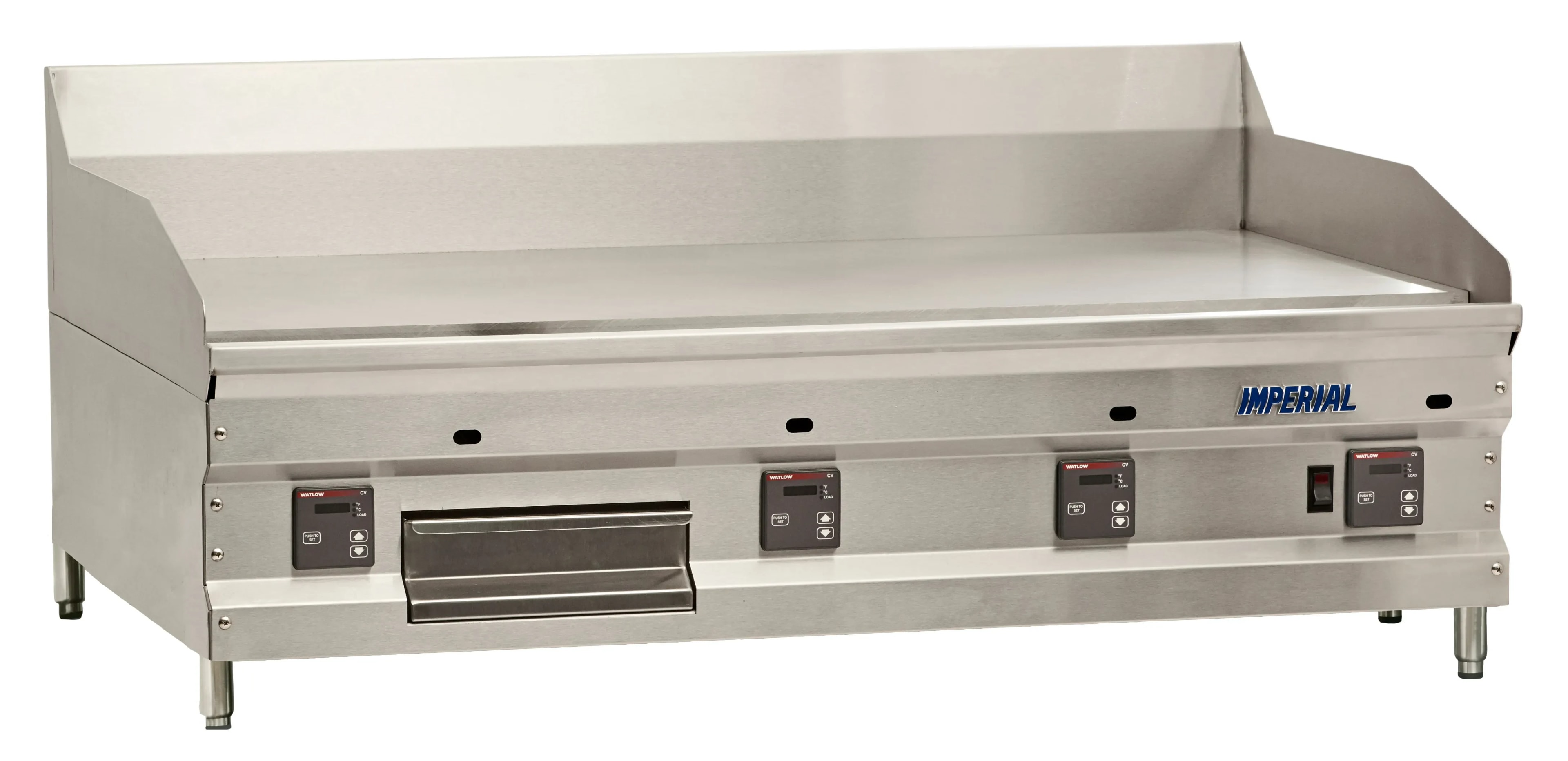 Imperial PSG60 Professional Gas Countertop Griddle 60 Inch Wide Digital Control Rectangle Polished Steel 1 Inch Thick Plate Heavy-Duty — Natural Gas, 150000 BTU — main image