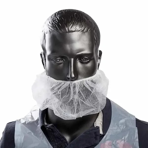 MBC-1000/W White Polypropylene Beard Net / Cover 100-Pack — main image