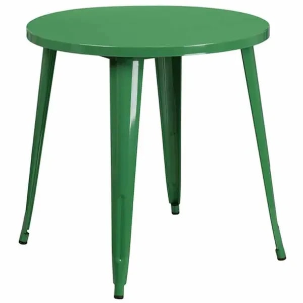 Flash Furniture CH-51090-29-GN-GG 30" Round Dining Height Metal Orange Table — main image
