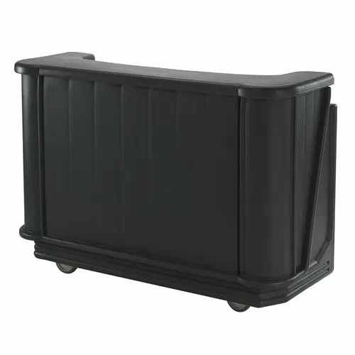 Cambro Cambar BAR650DX110 Black Portable Bar 7-Bottle Speed Rail 5-Button Soda Gun Portable Bar 67-1/2"W X 28-1/2"D X 47-1/2"H — main image