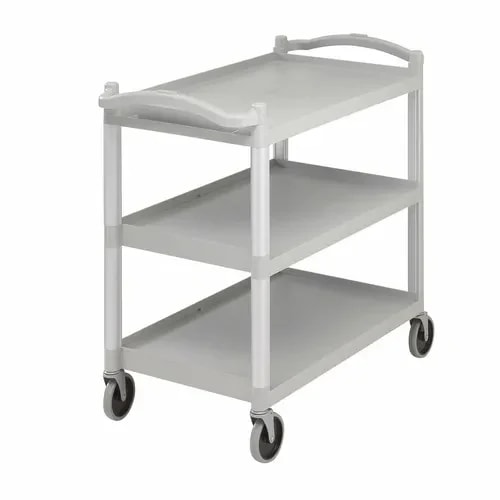Cambro BC340KD480 3-Shelf 400 Lb. Capacity Speckled Gray Utility Bus Cart — main image