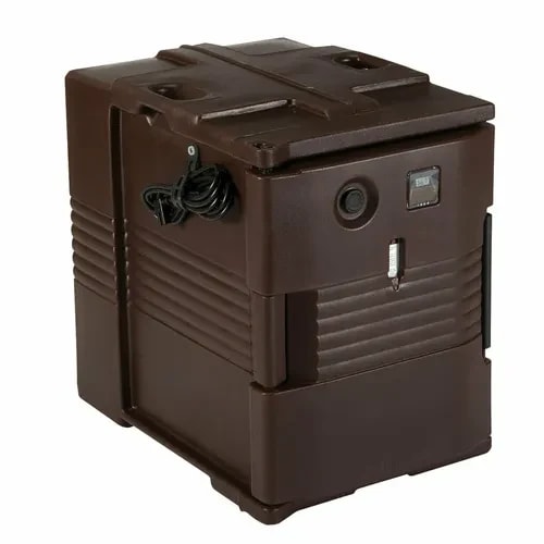 Cambro Ultra Pan Carrier UPCH400131 Insulated Dark Brown Front Loader Food Carrier — main image
