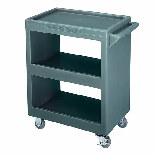 Cambro BC2254S191 3-Shelf 350 Lb. Capacity Granite Gray Utility Bus Cart — main image