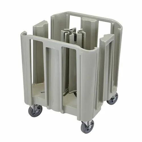 Cambro ADCSC480 Polyethylene 4 Speckled Gray Dish Caddy With 4 Adjustable Dividers — main image
