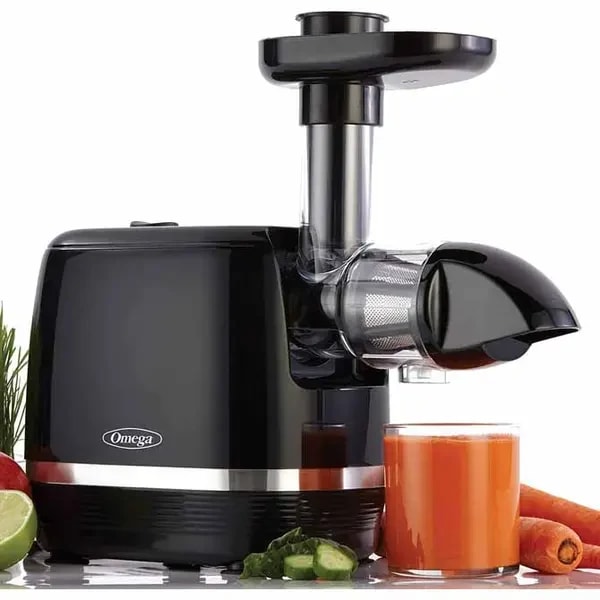 Omega H3000R Cold Press 365 Black Horizontal Slow Masticating Juicer — main image