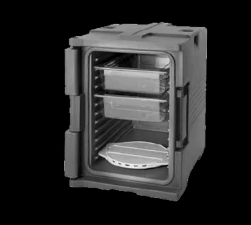 Cambro Ultra Pan Carrier UPC400SP191 Insulated Granite Gray Front Loader Food Carrier — main image