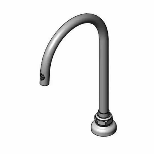 T&S B-0545-F10 9-1/16" Swivel Faucet Gooseneck Spout Nozzle — main image