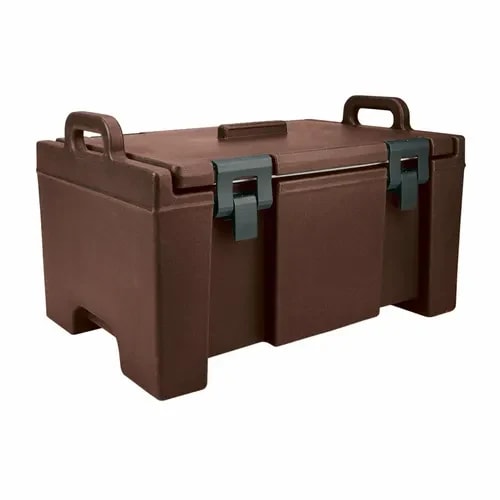 Cambro Ultra Pan Carrier UPC100131 Dark Brown Top Loader 8" Deep — main image