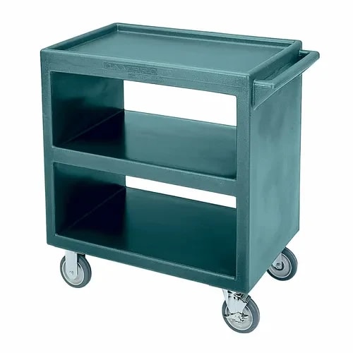 Cambro BC2304S401 3-Shelf 500 Lb. Capacity Slate Blue Utility Bus Cart — main image