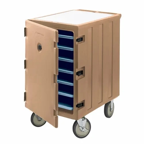 Cambro Camcart 1826LTC3157 Insulated Coffee Beige Front Loader Food Carrier — main image