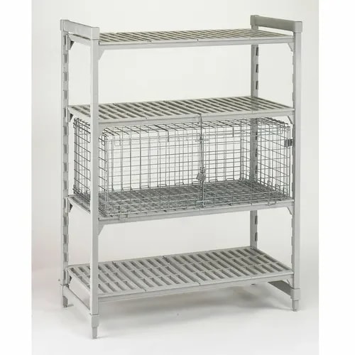 Cambro Camshelving CSSC244818000 Stainless Steel Security Cage 25-1/4"W X 42-1/2"D X 18"H — main image
