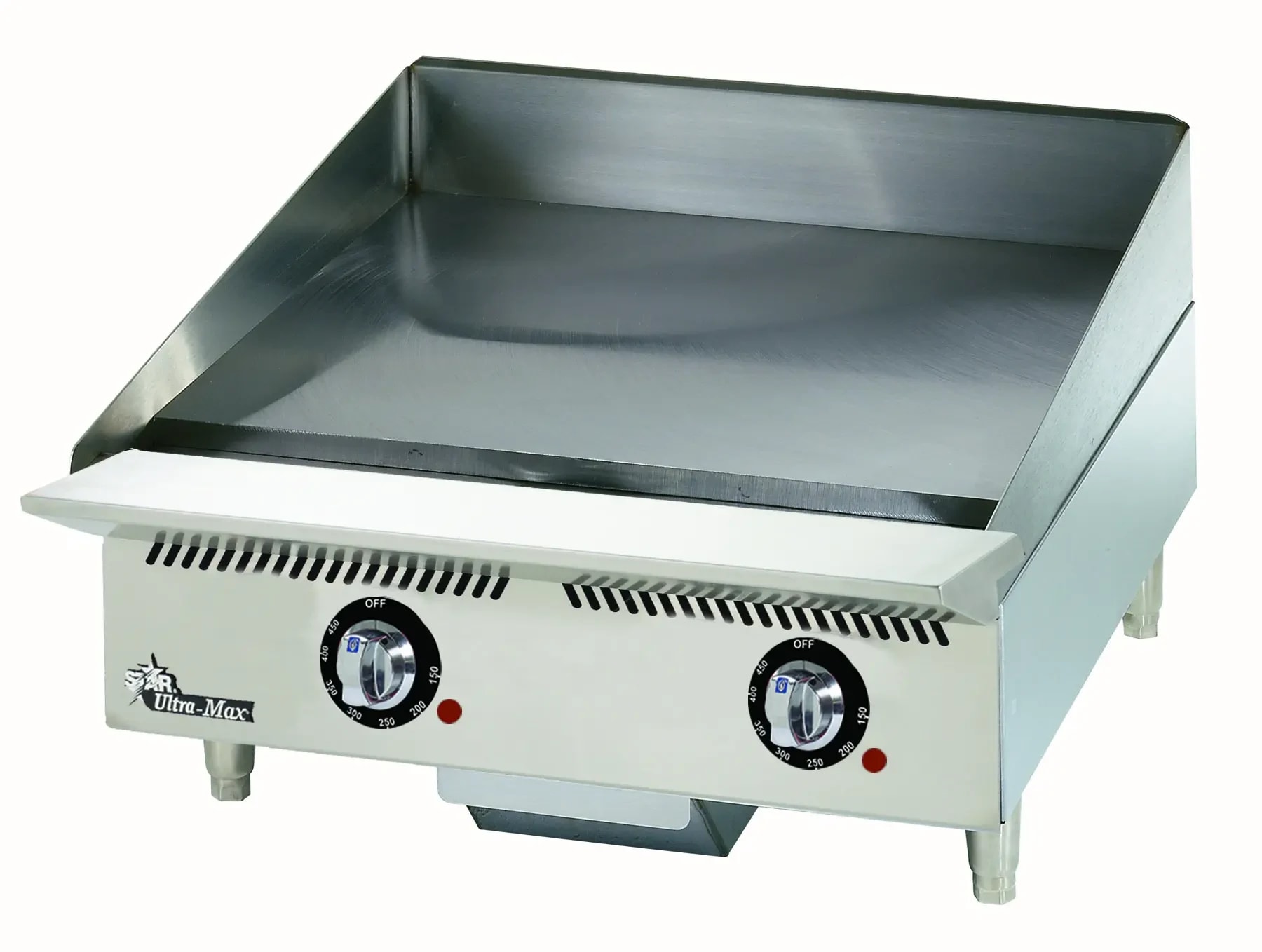 Star 824TA Ultra-Max® Series Gas Countertop Griddle 24 Inch Wide Mechanical Snap Action Thermostat Control Rectangle Polished Steel 1 Inch Thick Plate Heavy-Duty — Propane,... — main image