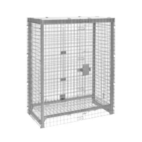 Cambro Camshelving CPFWSC244860000 Stainless Steel Security Cage 50-1/4"W X 26-3/4"D X 61-1/2"H — main image