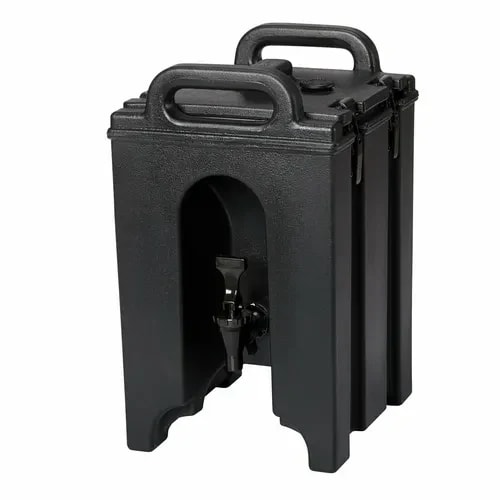 Cambro Camtainer 100LCD110 1-1/2 Gallon Insulated Black Beverage Dispenser — main image