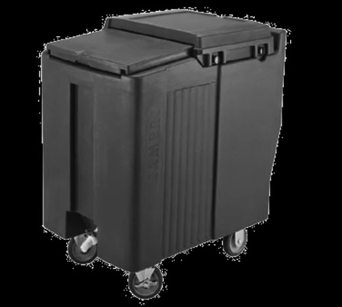 Cambro Slidinglid ICS125T191 125 Lb. Granite Gray Mobile Ice Caddy — main image
