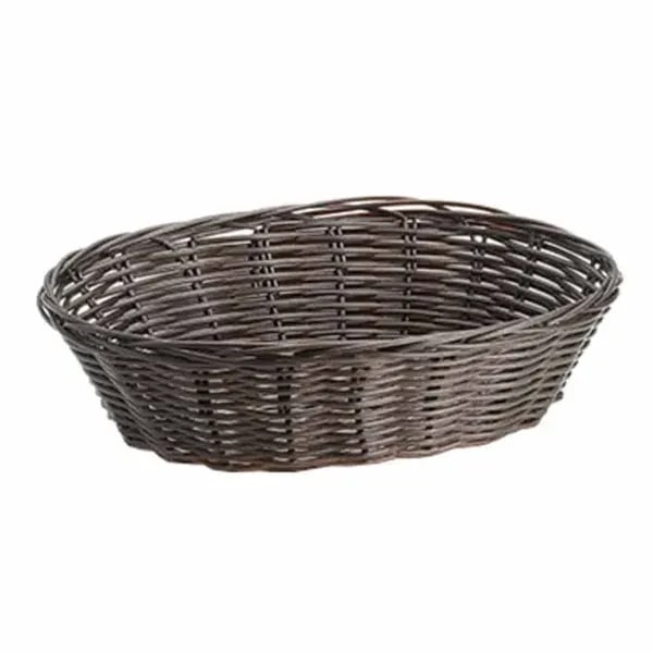 Tablecraft 1474 Brown Oblong Woven Basket 9" x 6" x 2-1/4 | Case of 12 — main image