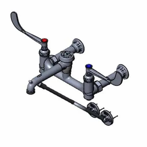 T&S B-0657-BST 8" Wall Mount Service Sink Faucet — main image
