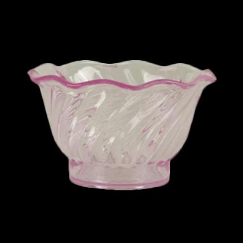 Thunder Group PLDS005P Purple Plastic Tulip Dessert Dish | Case of 12 — main image