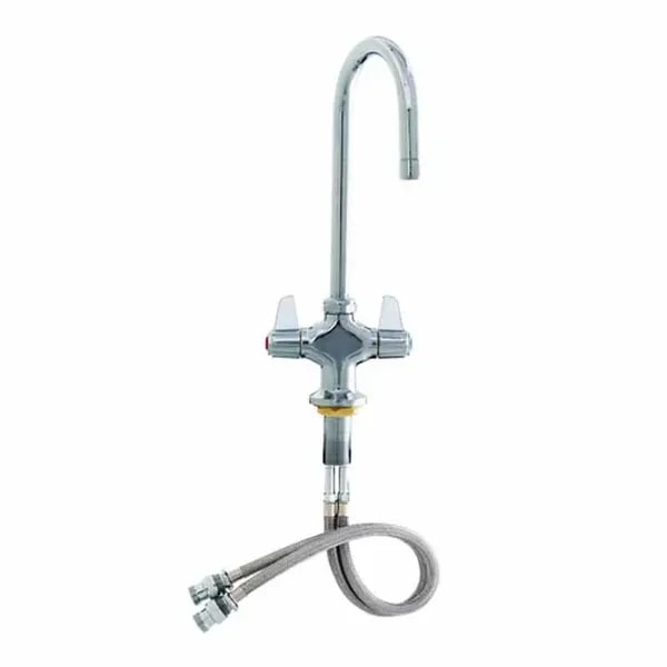 T&S 5F-2SLX05 Single Hole Deck Mount Equip Faucet with 5-3/4" Gooseneck Spout — main image
