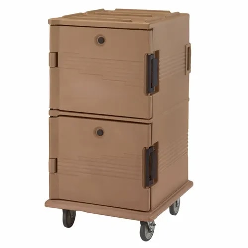 Cambro Ultra Cam Cart UPC1600SP157 Insulated Coffee Beige Front Loader Food Carrier — main image