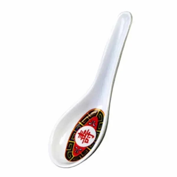 Thunder Group 7002TR Longevity 1/2 oz. Melamine Wonton Soup Spoon | Case of 60 — main image