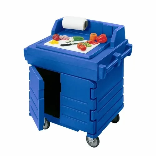 Cambro Camkiosk KWS40186 Navy Blue Serving Counter 40-1/2"W X 33"D X 45-1/2"H — main image