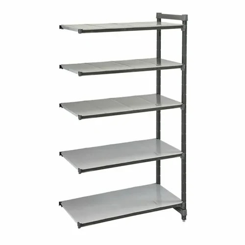 Cambro Camshelving EA217284S5580 5-Shelf Polypropylene Brushed Graphite Add-On Shelving Unit 72"W X 21"D X 84"H — main image
