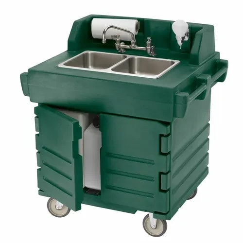 Cambro Camkiosk KSC402519 Kentucky Green Hand Sink Cart — main image