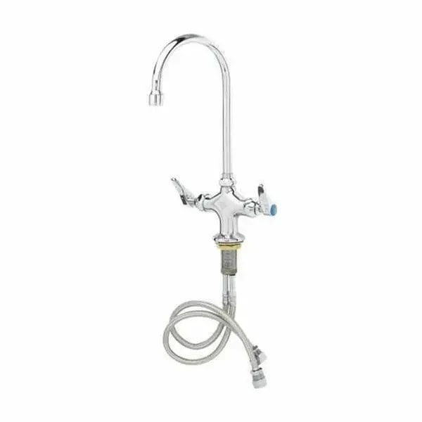 T&S B-0301-01-QT-VR Single Hole Deck Mount Pantry Faucet with 5-3/4" Gooseneck Spout — main image