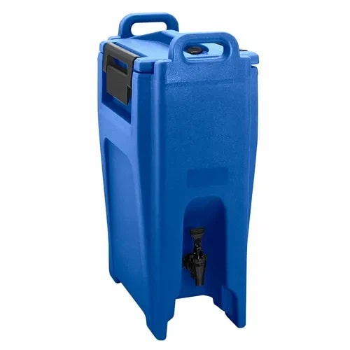 Cambro Camtainer UC500186 5-1/4 Gallon Insulated Navy Blue Beverage Dispenser — main image