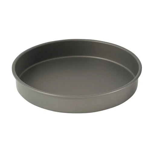 Winco HAC-122 Deluxe 12" Round Non-Stick Hard Anodized Aluminum Cake Pan — main image