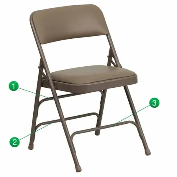 Flash Furniture HA-MC309AV-BGE-GG Beige Steel Folding Chair — main image