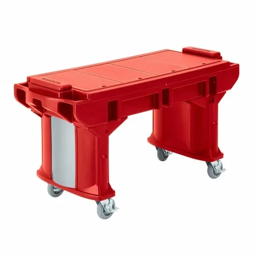 Cambro Versa Food Bar VBRTHD5158 4-Pan Hot Red Cold Food Serving Counter — main image