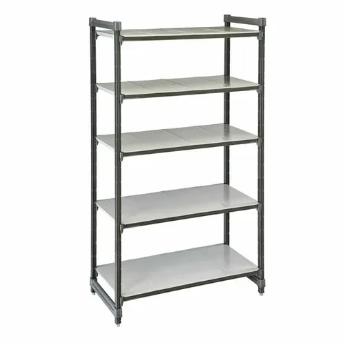 Cambro Camshelving ESU212484S5580 5-Shelf Polypropylene Brushed Graphite Shelving Kit 24"W X 21"D X 84"H — main image
