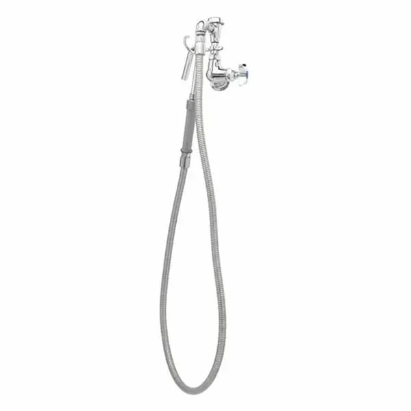 T&S B-0606 Single Hole Wall Mount Pot and Kettle Filler Faucet with 68" Hose — main image