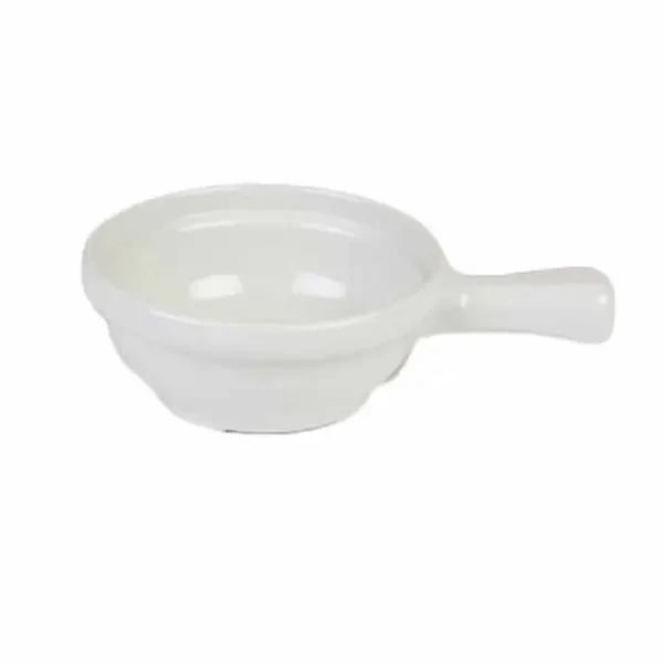 Thunder Group CR305V Ivory 10 oz. Melamine Soup Bowl with Handle | Case of 12 — main image