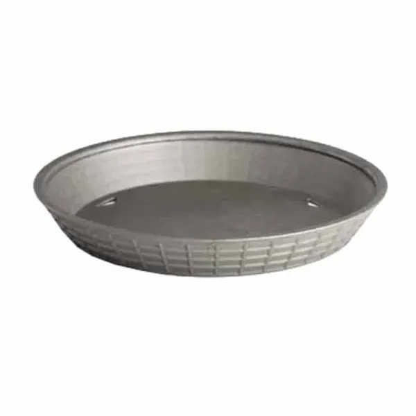 Tablecraft 13759GM Gunmetal Round Platter Basket 9" x 1-1/4" | Case of 12 — main image