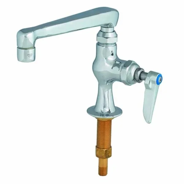 T&S B-0208-CR Single Hole Deck Mount Temp Faucet with 6" Spout Faucet — main image